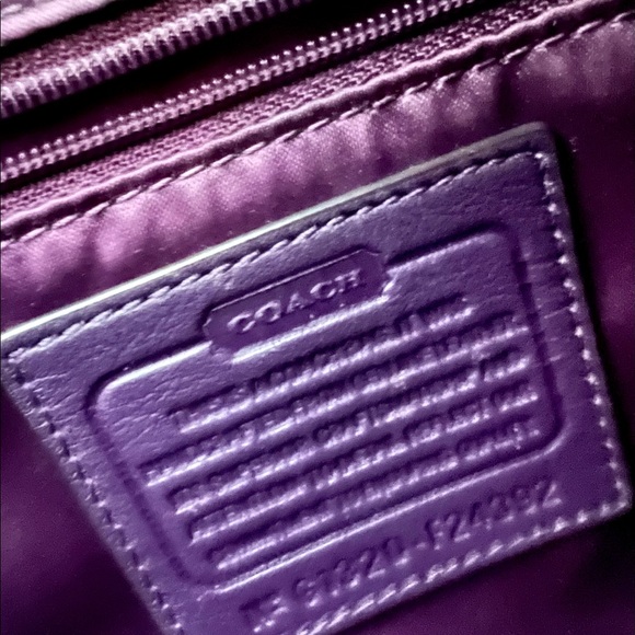 Coach Exotic Leather Park Python Purple Handbag - Picture 5 of 10